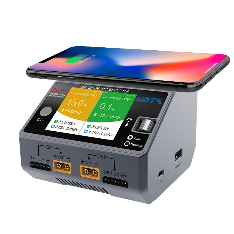 Hota D6 Pro Dual Lipo Charger - Caricabatterie a doppio canale HOTA D6