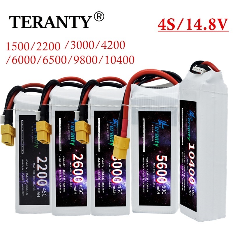 4S Lipo Battery 14.8V 6000Mah - Batteria LiPo RC 14.8V 4S 1500mAh