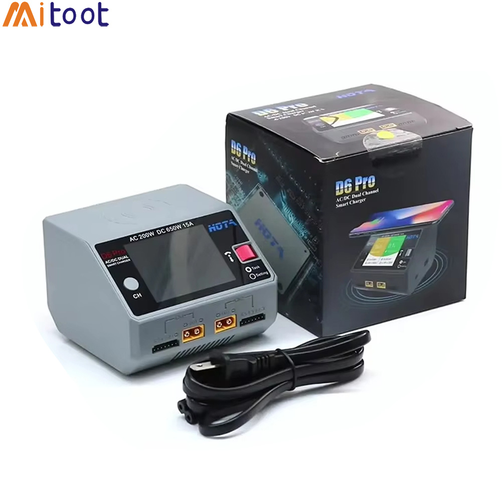 Hota D6 Pro Dual Lipo Charger - Caricabatterie Intelligente HOTA D6 Pro Nero