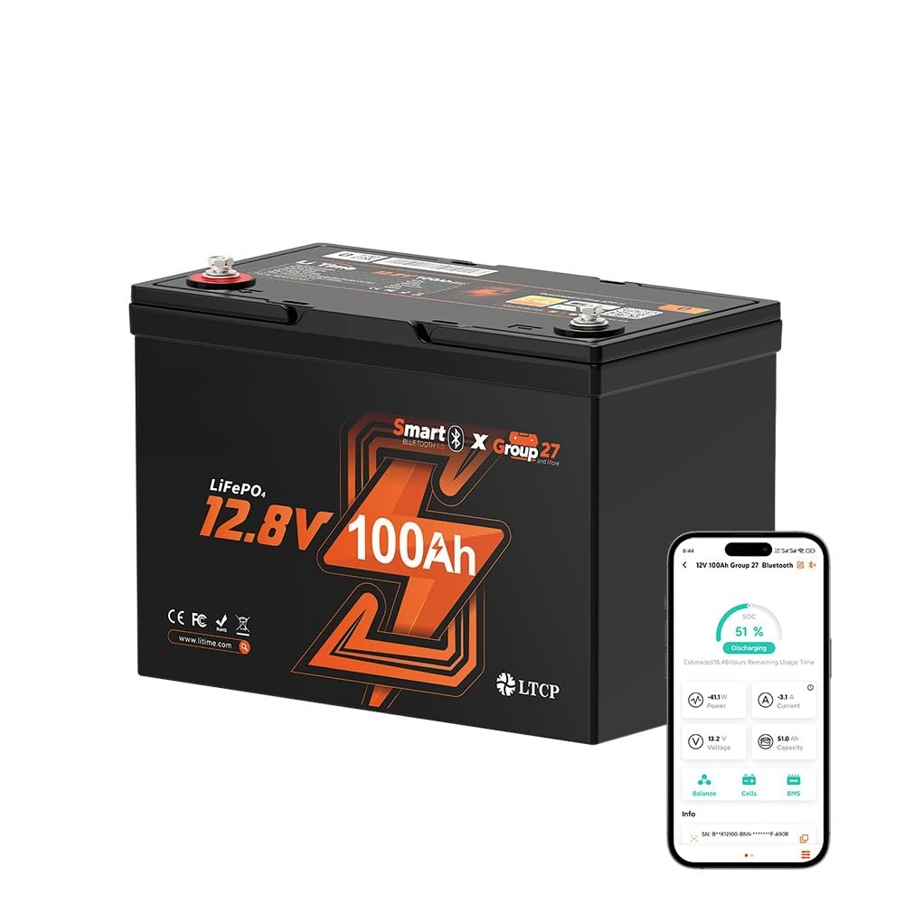 Lifepo4 12V 100Ah Bms Bluetooth - Batteria LiFePO4 12V 100Ah, Batteria al