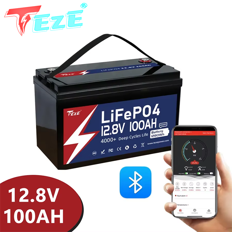 Lifepo4 12V 100Ah Bms Bluetooth - Batterie Lifepo4 da 8000 cicli 12V