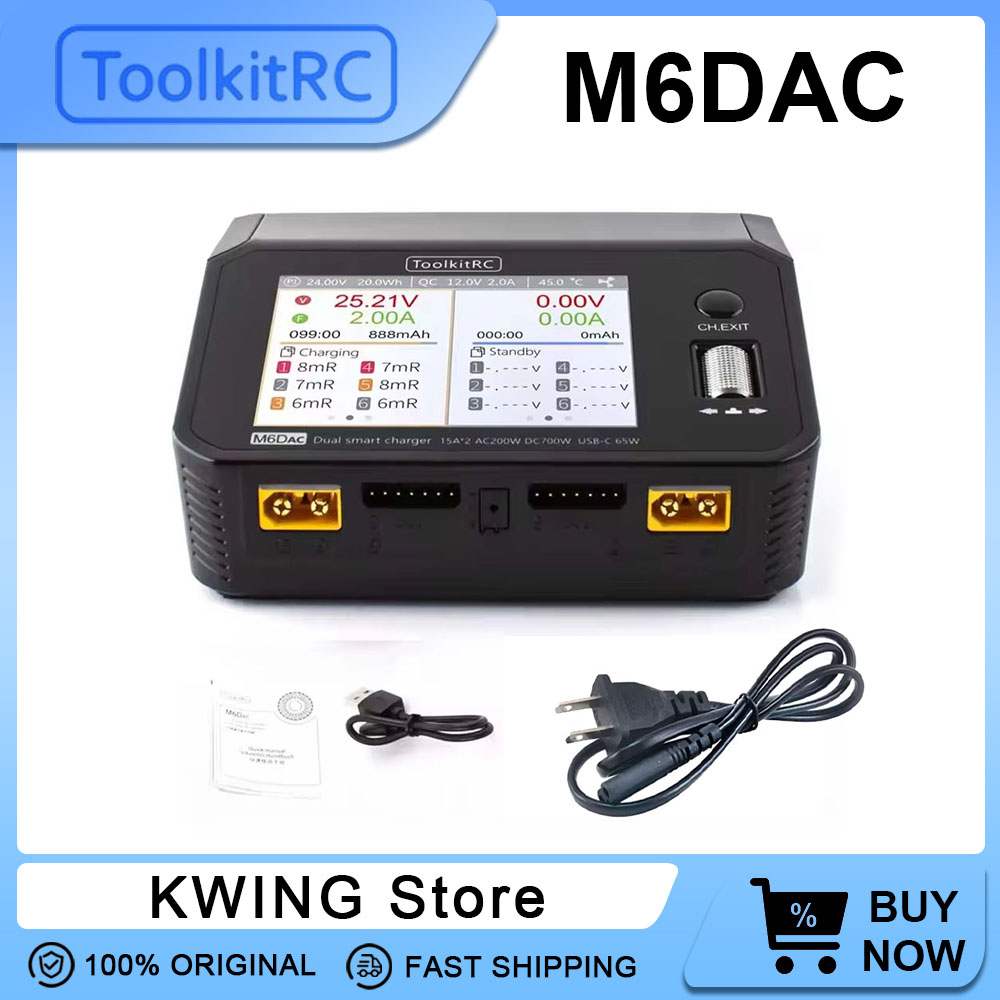Toolkitrc M6Dac Smart Charger - ToolkitRC M6DAC Doppio Caricatore Intelligente AC