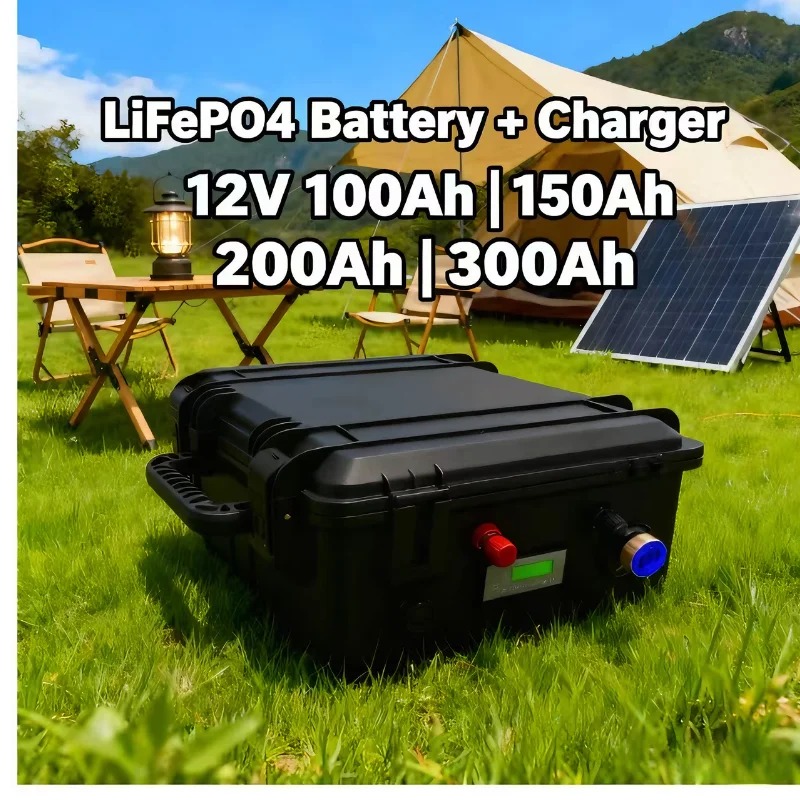 Lifepo4 12V 100Ah Bms Bluetooth - Batteria al litio ferro fosfato Lifepo4