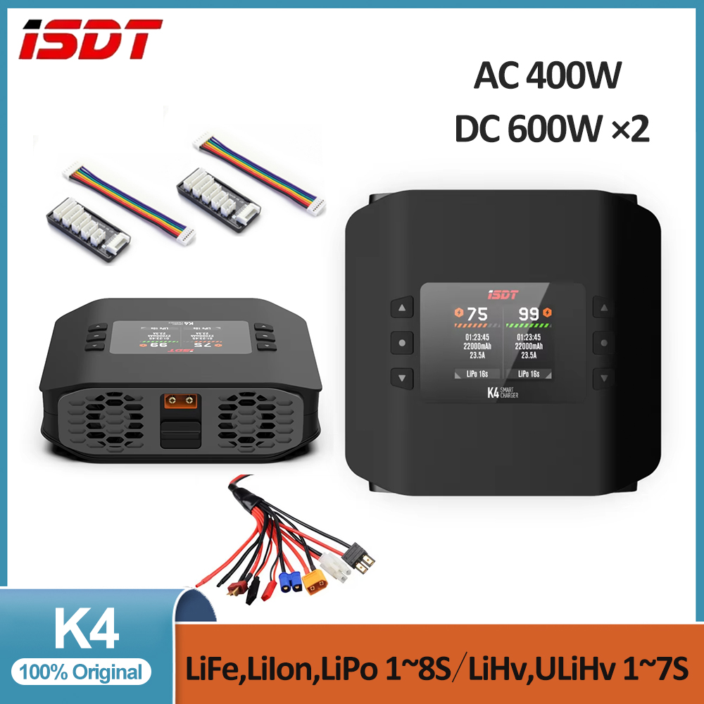 Isdt K4 Dual Lipo Charger - Caricabatterie intelligente per batteria al litio