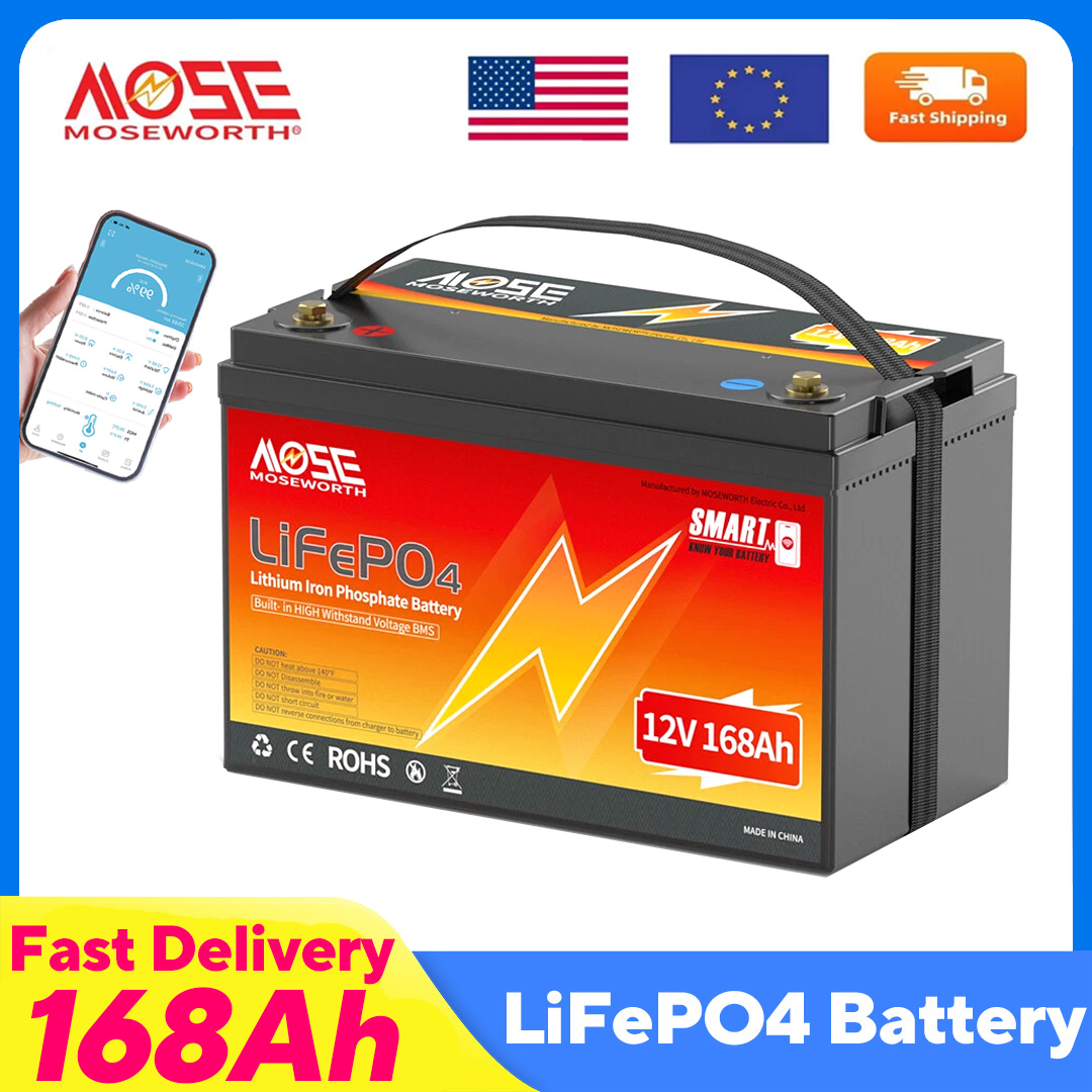 Lifepo4 12V 100Ah Bms Bluetooth - 12V 168Ah Bluetooth LiFePO4 Batteria ricaricabile