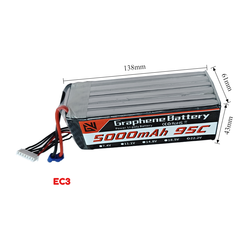 Batteria LiPo 95C ad alta capa - 6S Lipo Battery 22.2V 5000Mah recensione e prezzo