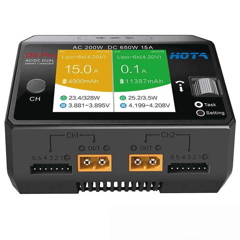 Caricabatterie Bilanciato HOTA - Hota D6 Pro Dual Lipo Charger recensione e prezzo