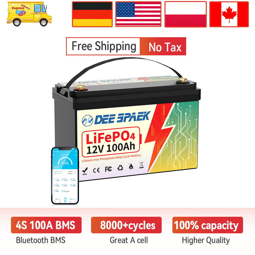 Batteria LiFePO4 DEEPSPAEK 12V - Lifepo4 12V 100Ah Bms Bluetooth recensione e prezzo