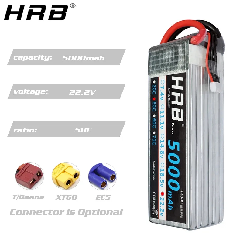 Batteria Lipo HRB 6S 22,2 V 50 - 6S Lipo Battery 22.2V 5000Mah recensione e prezzo