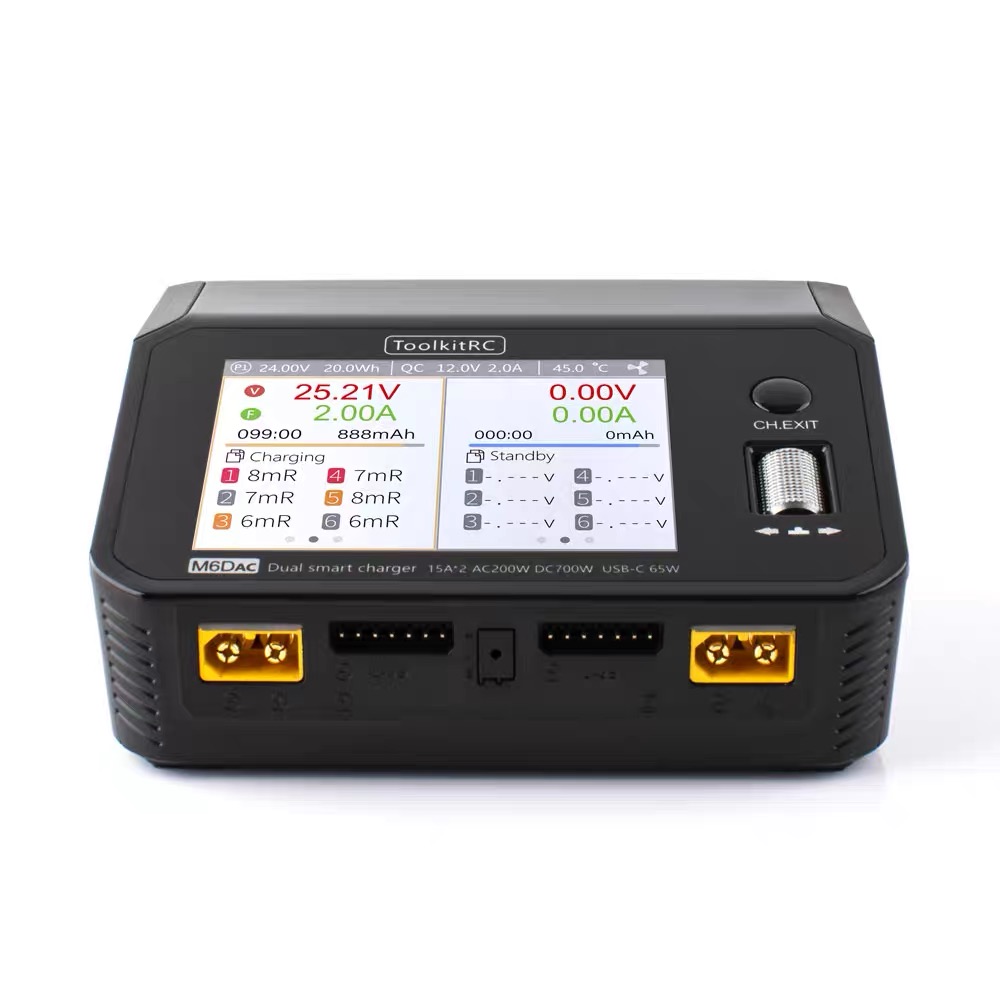 ToolkitRC M6DAC 350W X 2 USB-C - Toolkitrc M6Dac Smart Charger recensione e prezzo