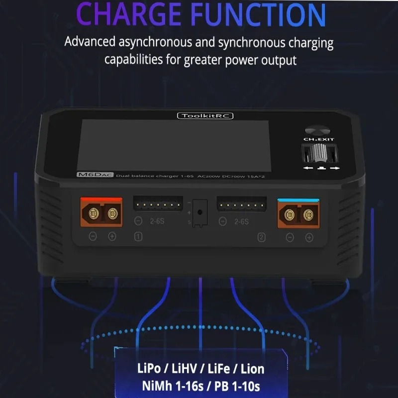 Caricabatterie e Scaricabatter - Toolkitrc M6Dac Smart Charger recensione e prezzo