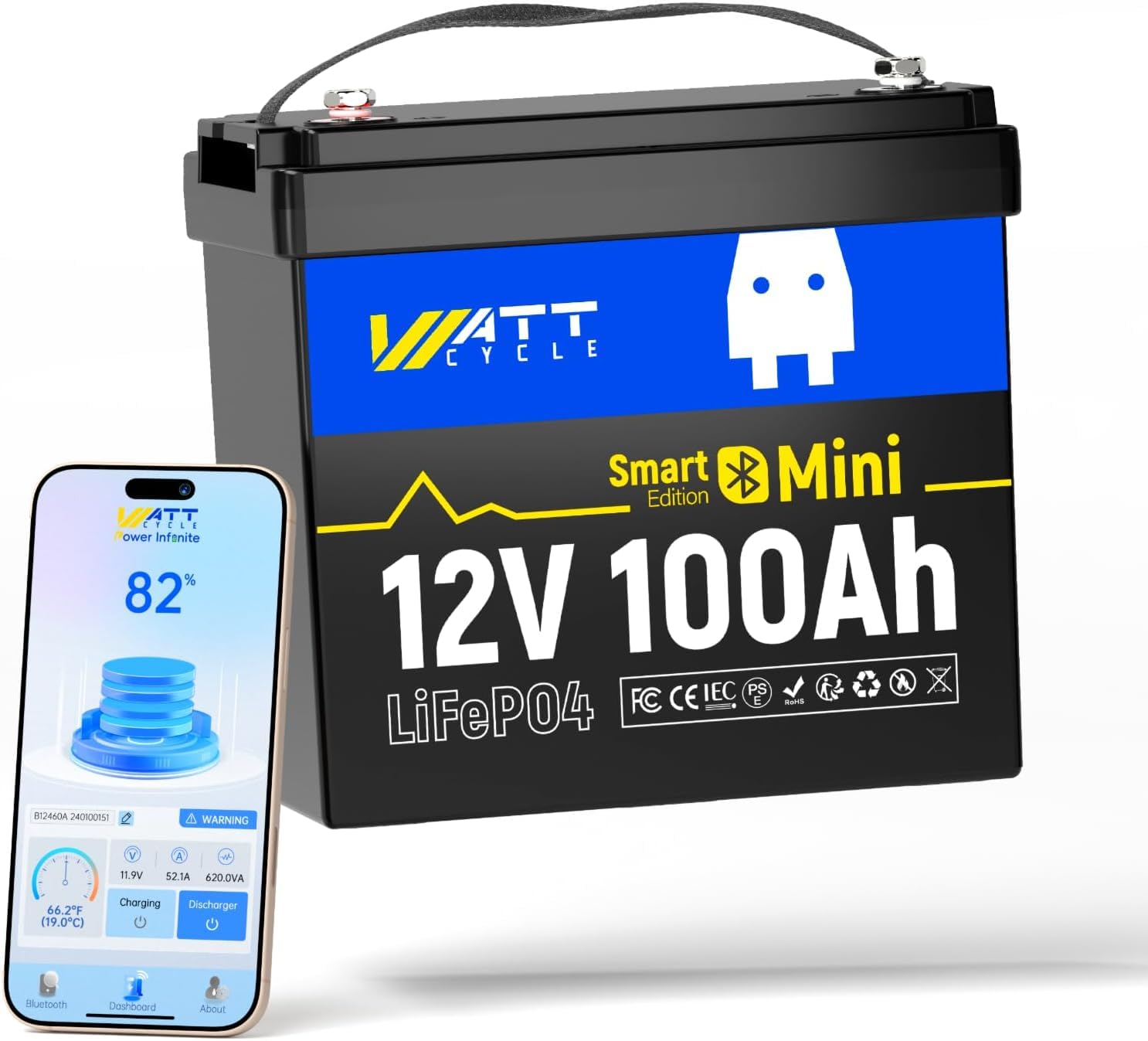 Batteria Mini LiFePO4 12V 100A - Lifepo4 12V 100Ah Bms Bluetooth recensione e prezzo