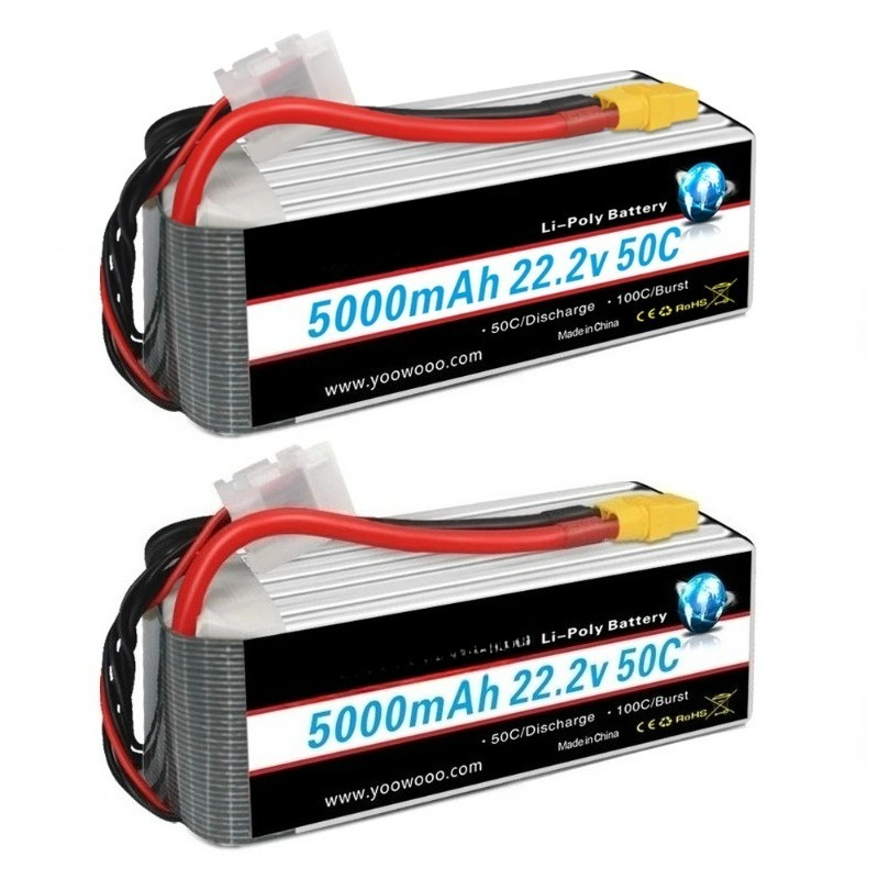 2 batterie LiPo 6S da 22.2V 50 - 6S Lipo Battery 22.2V 5000Mah recensione e prezzo