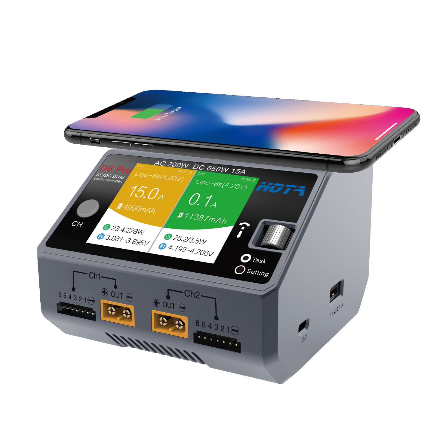 Caricabatterie Intelligente HO - Hota D6 Pro Dual Lipo Charger recensione e prezzo