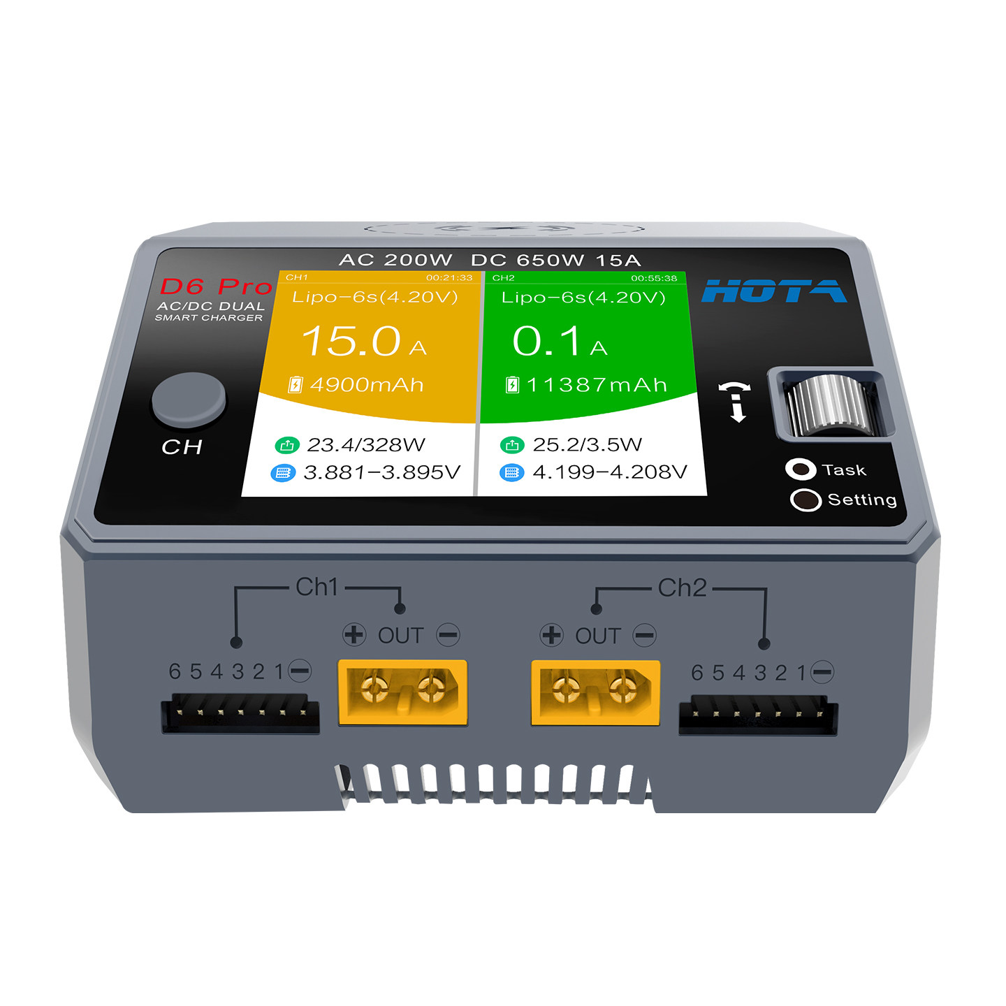 Caricabatterie Intelligente HO - Hota D6 Pro Dual Lipo Charger recensione e prezzo